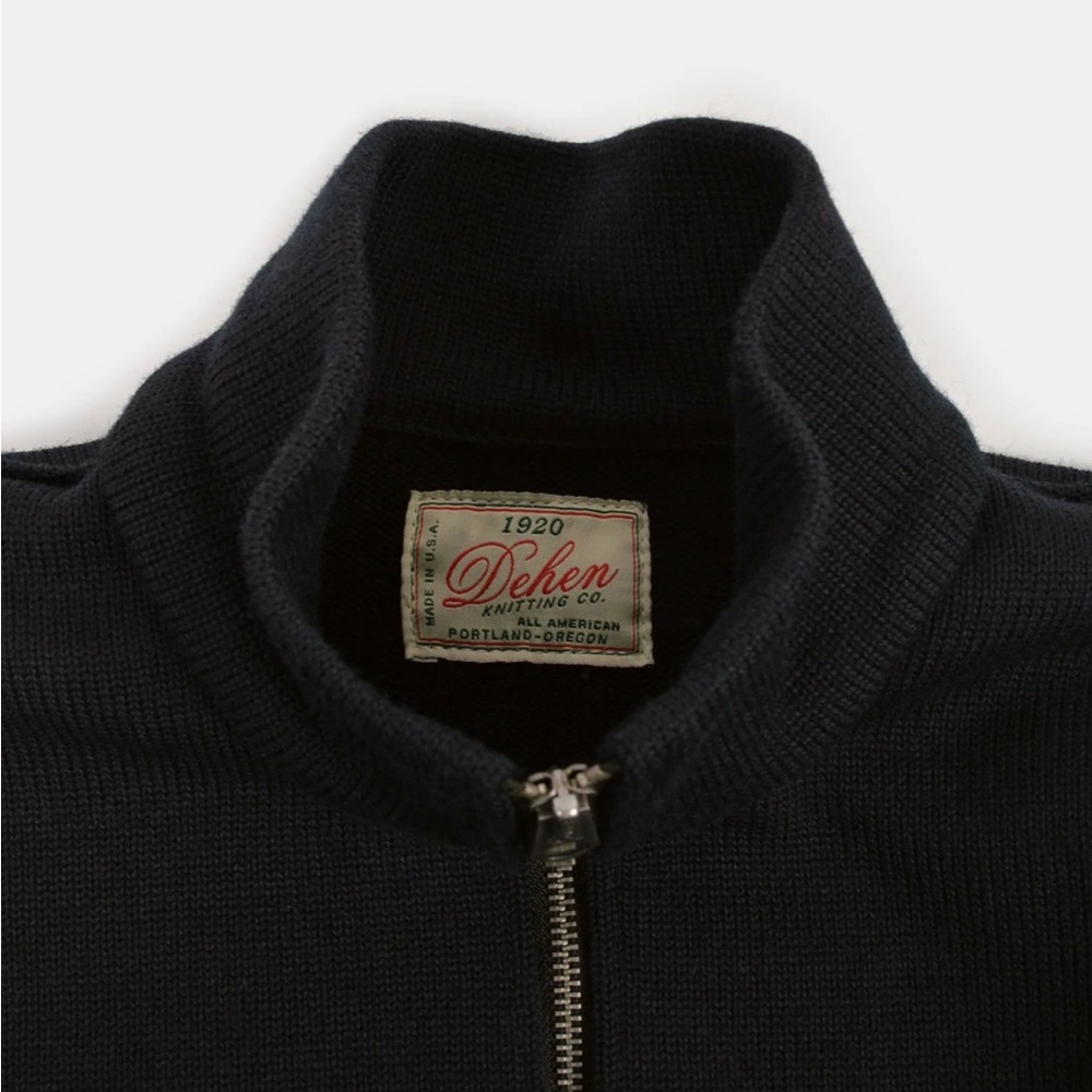 Dehen 1920 motorcycle sweater black wool small NEW